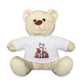 Lernbiber mit Büchern - Teddy - Sonnengelb - Vorne