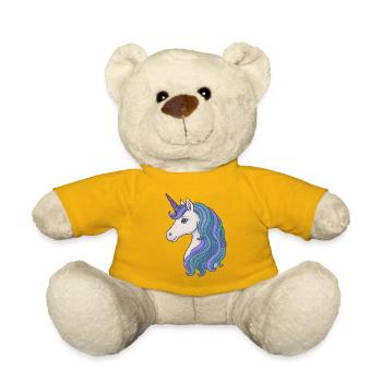 Pastell-Einhorn-Mähnenporträt - Teddy - Sonnengelb - Vorne