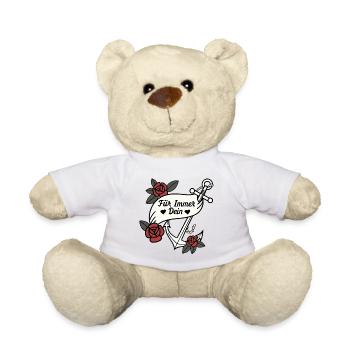 Für Immer Dein Anker mit Rosen - Teddy - Sonnengelb - Vorne