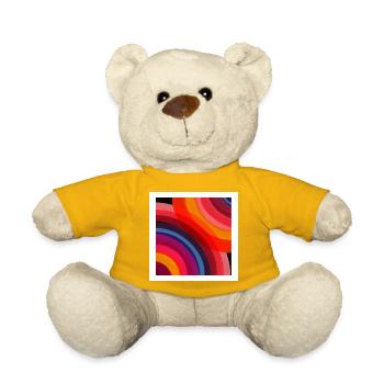 Abstrakter Regenbogen - Teddy - Sonnengelb - Vorne
