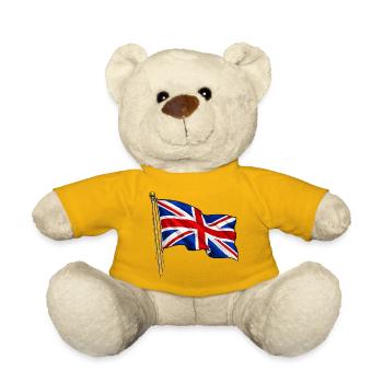Drapeau de l’Angleterre de Grande-Bretagne - Nounours - jaune soleil - Devant