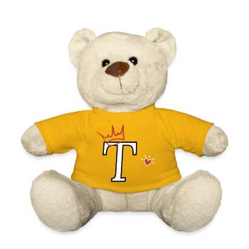 Buchstabe t Kronenherz - Teddy - Sonnengelb - Vorne