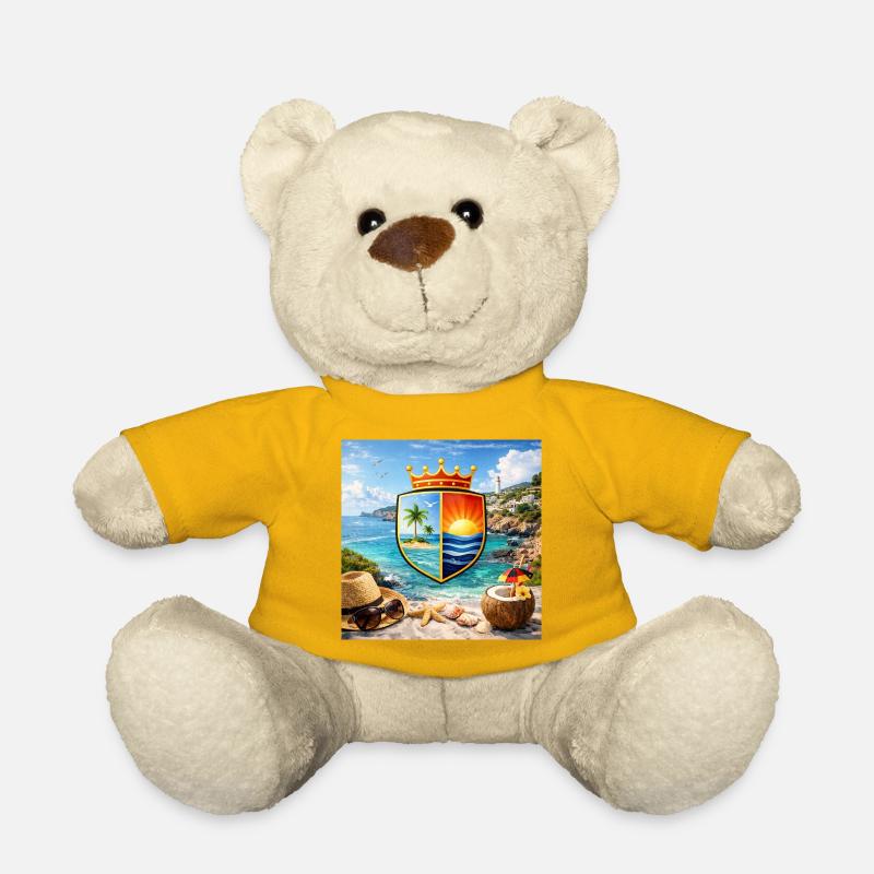 Blason côtier Bouclier tropical - Nounours - jaune soleil