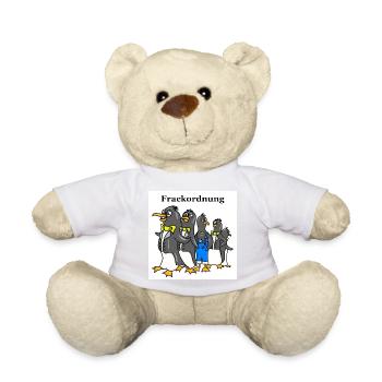 Funny Penguin Cartoon – Tailcoat Order Motif White - Teddy Bear - sun yellow - Front
