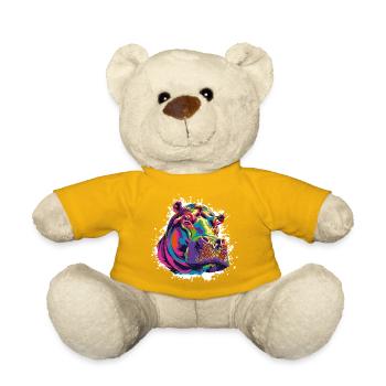 Hippo Art Comic - Teddy Bear - sun yellow - Front