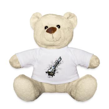 Shiny chrome guitar - Teddy Bear - sun yellow - Front