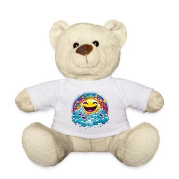 Lachende Sonne in bunten Wolken - Teddy - Sonnengelb - Vorne