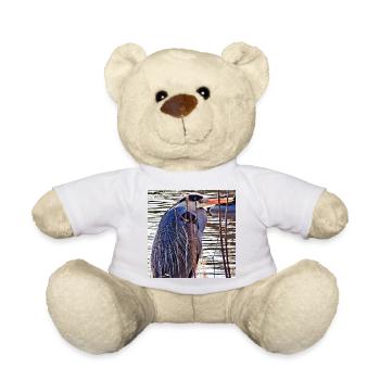 Graureiher am See - Naturfotografie Wildlife - Teddy - Sonnengelb - Vorne