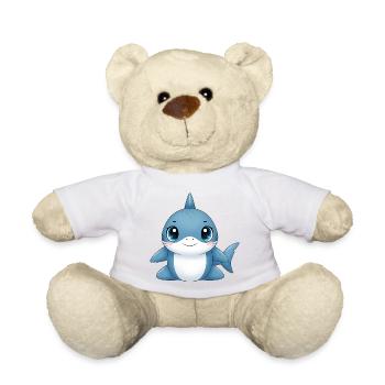 Ami câlin au requin bleu - Nounours - jaune soleil - Devant