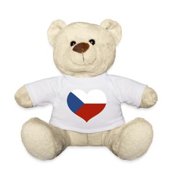 Drapeau du cœur tchèque - Nounours - jaune soleil - Devant