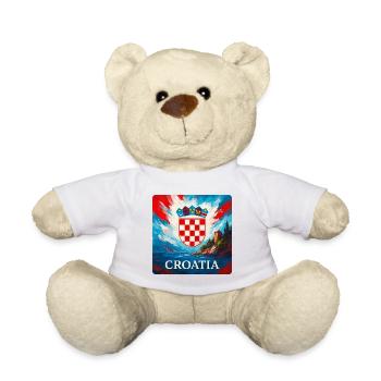 Croatia Coat of Arms Coast - Teddy Bear - sun yellow - Front