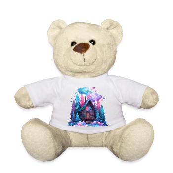 Heart Room Forest Hut Rainbow Forest - Teddy Bear - sun yellow - Front