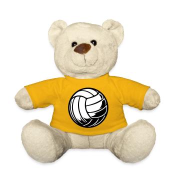 Ballon de volley-ball - Nounours - jaune soleil - Devant