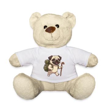 Niedliches Wandern Mops Hundetrekking Kunst - Teddy - Sonnengelb - Vorne