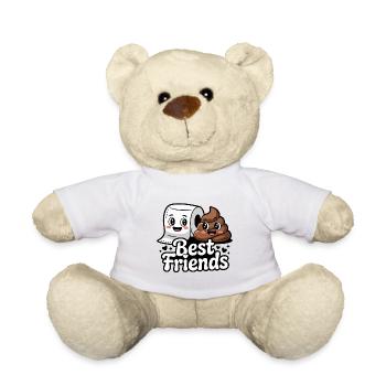 Meilleurs amis : papier toilette et caca - Nounours - jaune soleil - Devant