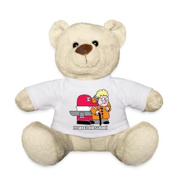 Respect Old School Retro Cartoon - Teddy Bear - sun yellow - Front