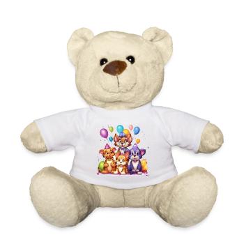 Party friends: Four-legged balloon joy - Teddy Bear - sun yellow - Front
