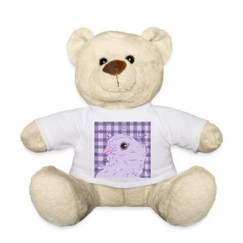 hübsche pink lila Taube - Teddy - Sonnengelb - Vorne
