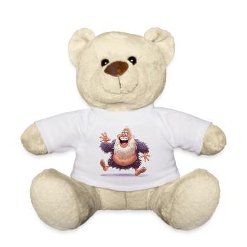 Cheerful woolly Yeti - Teddy Bear - sun yellow - Front