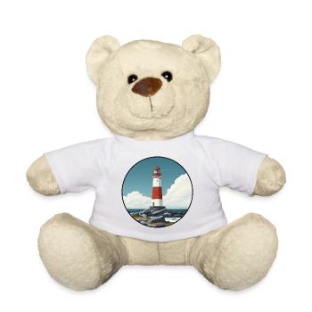 Phare breton sur la côte rocheuse - Nounours - jaune soleil - Devant