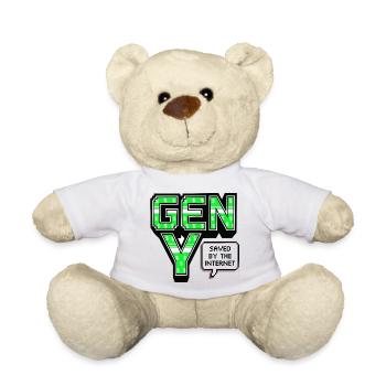 Generation Y, gen Y, Millennials Shirt, Pullover Hoodie - Teddy Bear - sun yellow - Front