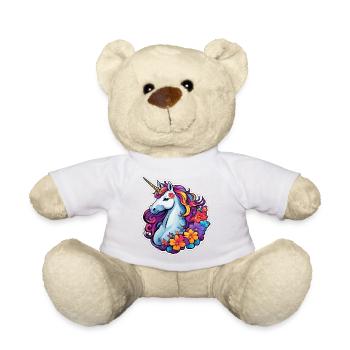 Regenbogenblumen-Einhorn - Teddy - Sonnengelb - Vorne