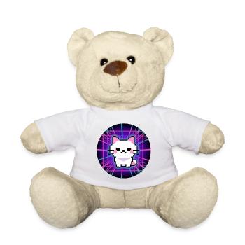 Neon Pixel Pets – Glitch Vibes für Gamer - Teddy - Sonnengelb - Vorne