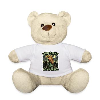 Zombie slice of pizza at the gravestone - Teddy Bear - sun yellow - Front