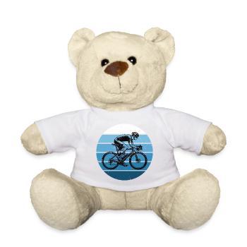 Gift idea for a road bike with road bike - Teddy Bear - sun yellow - Front