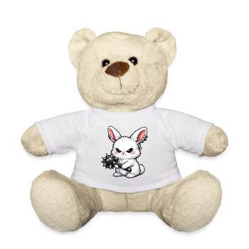 Kuschelhase mit Stachelhammer - Teddy - Sonnengelb - Vorne