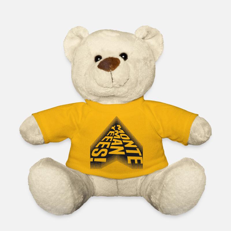 Monte Man Yeees - Cool Saying - Teddy Bear - sun yellow