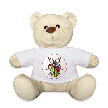 Scarabée arc ciel vivant - Nounours - jaune soleil - Devant