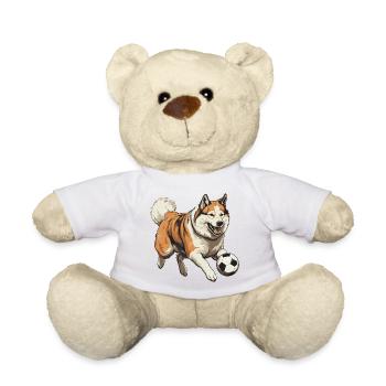 Akita Hund Fussball Team - Teddy - Sonnengelb - Vorne
