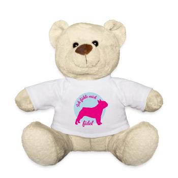 Pug Dogs Pug Humor Office Life Wauwau Fan - Teddy Bear - sun yellow - Front