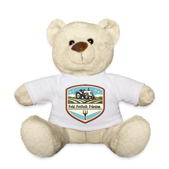 Feldfreiheit Frieden Traktor Patch - Teddy - Sonnengelb - Vorne
