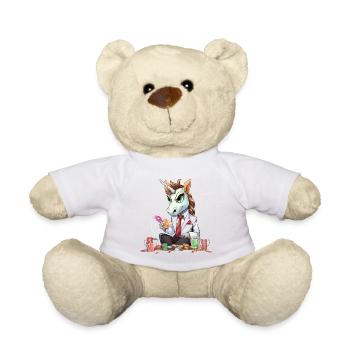 Unicorn Poker im Anzug - Teddy - Sonnengelb - Vorne