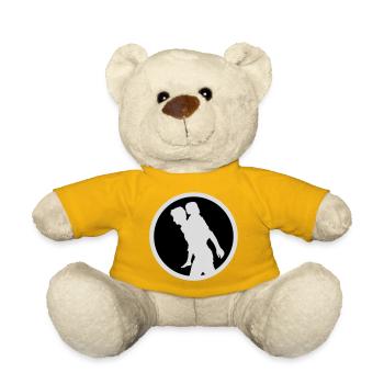 Vater Kind Silhouette Spazieren Familie Papa Liebe - Teddy - Sonnengelb - Vorne