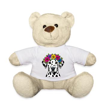 Dalmatiner mit Blumenkrone - Teddy - Sonnengelb - Vorne