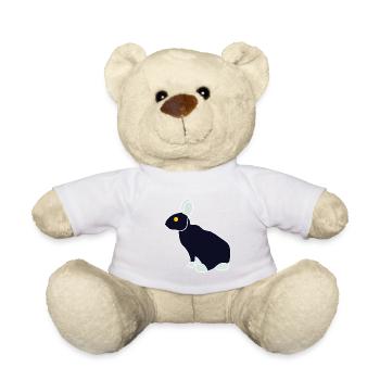 Lapin noir bleu minimaliste - Nounours - jaune soleil - Devant