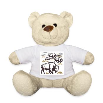 Bisonherde auf der Steppe - Teddy - Sonnengelb - Vorne
