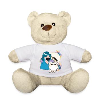 Anime Girl und Shiba Inu mit Prothese - Teddy - Sonnengelb - Vorne