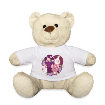 Manga-Leser, Sake und Fledermaus mit Prothese - Teddy - Sonnengelb - Vorne