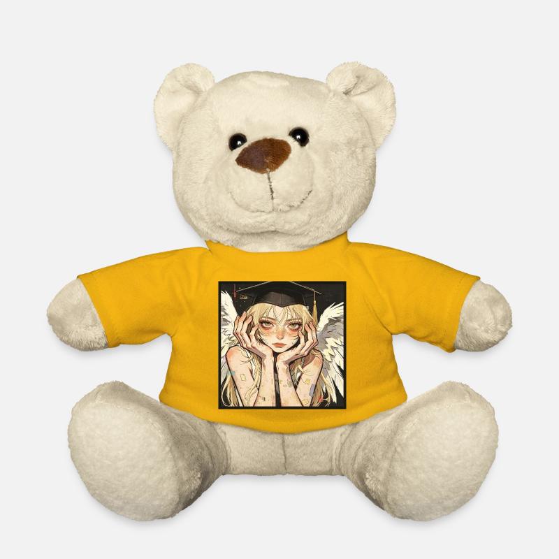 Graduation Angel Winged  - Teddy Bear - sun yellow