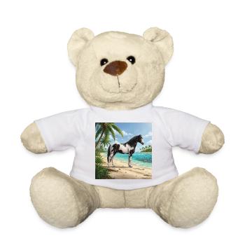 Ein Abaco Barbe-Pferd und eine bahamaische Landschaft - Teddy - Sonnengelb - Vorne