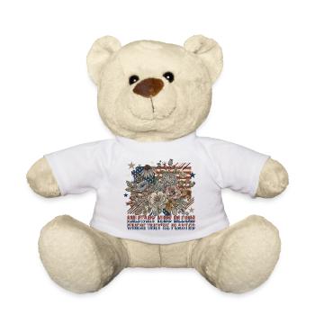 Military children flourish where they are planted. - Teddy Bear - sun yellow - Front