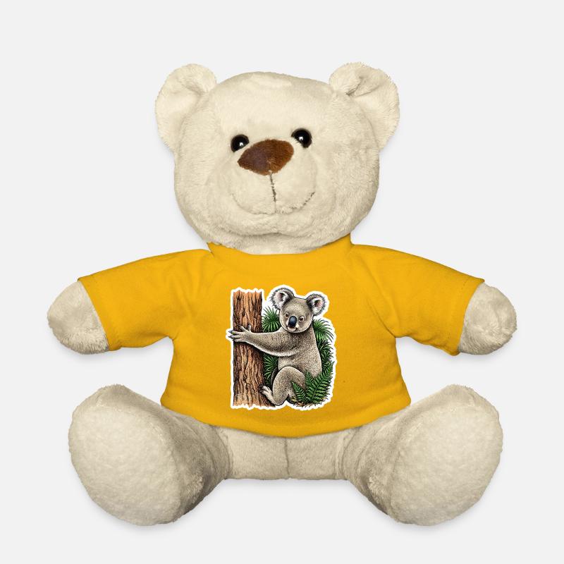 Koala auf dem Baum - Teddy - Sonnengelb