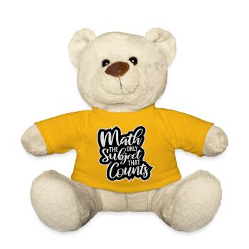 Math The Only Subject That Counts Nerd Mathe Logo - Teddy Bear - sun yellow - Front