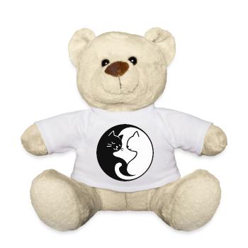 Yin Yang : chats - Nounours - jaune soleil - Devant
