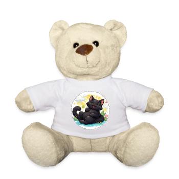 Schwarzer Kater im Sonnenschein - Teddy - Sonnengelb - Vorne
