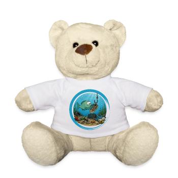 Le poisson nettoie la mer | Motif environnemental amusant - Nounours - jaune soleil - Devant